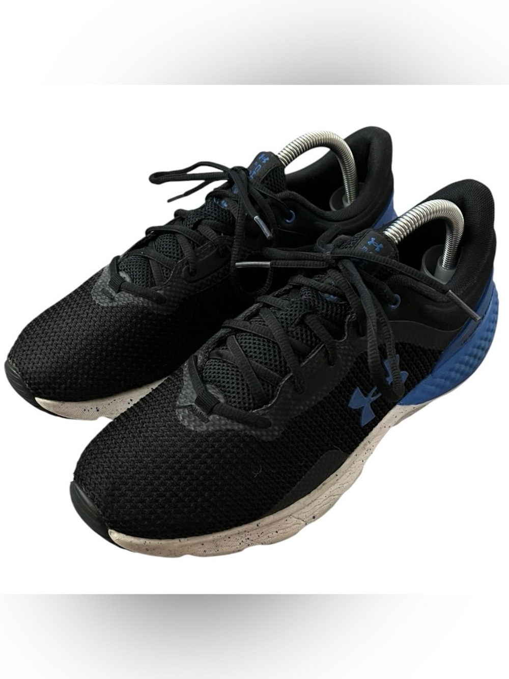 Under Armour Charged Escape 4 Running Sneakers Mens 9 Black & Versa Blue